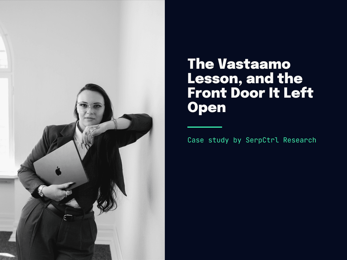 The Vastaamo Lesson, and the Front Door It Left Open